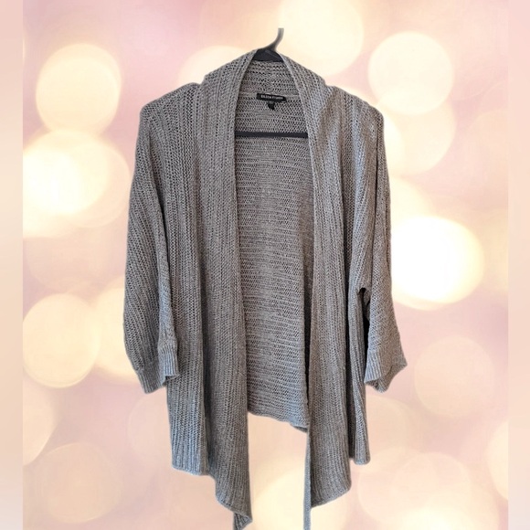 Eileen Fisher Linen/Silk Blend Gray Cardigan - Picture 5 of 10